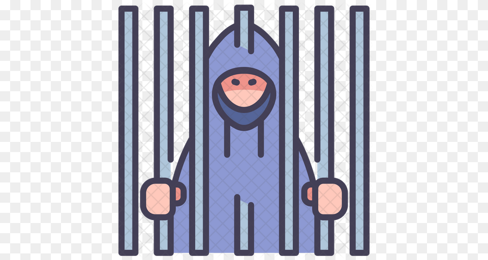 Hacker Prison Icon Hacker In Jail Cartoon, Gate Free Transparent Png