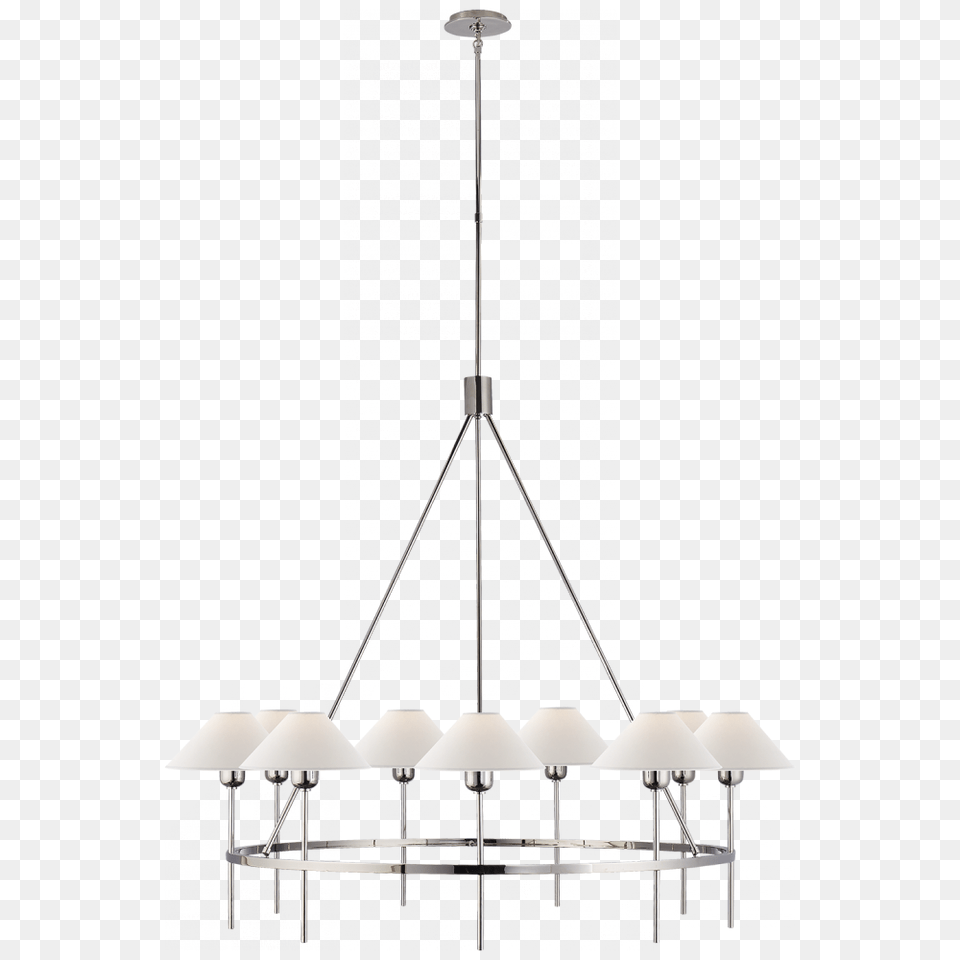 Hackney Large Chandelier In Polished Nickel With Visual Comfort Sp5014hab Np J Randall Powers Hackney, Lamp, Lighting, Indoors, Interior Design Png