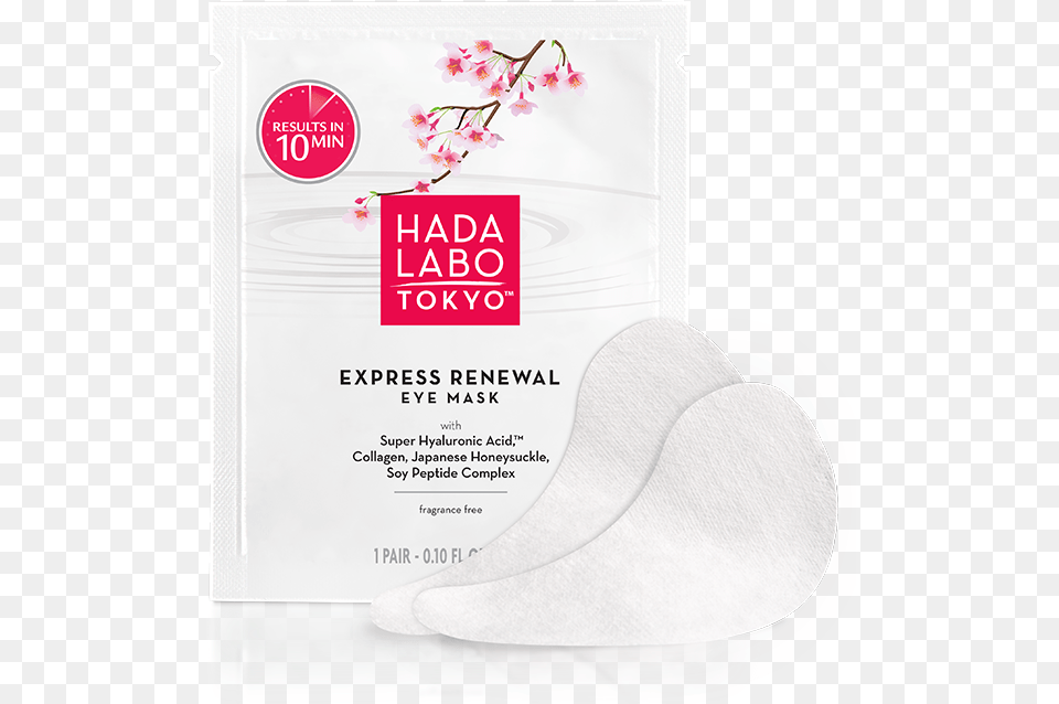 Hada Labo Express Renewal Eye Mask Review, Flower, Petal, Plant, Advertisement Png Image