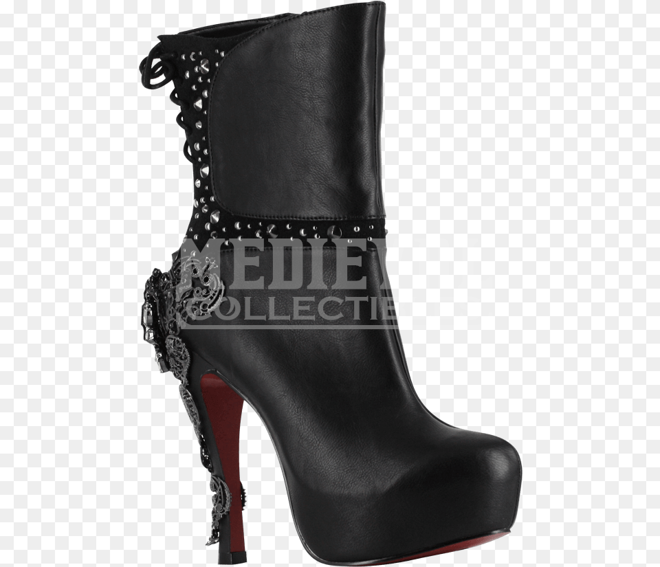 Hades Shoes Mcqueen Black Boots 10 Black, Clothing, Footwear, High Heel, Shoe Free Png Download