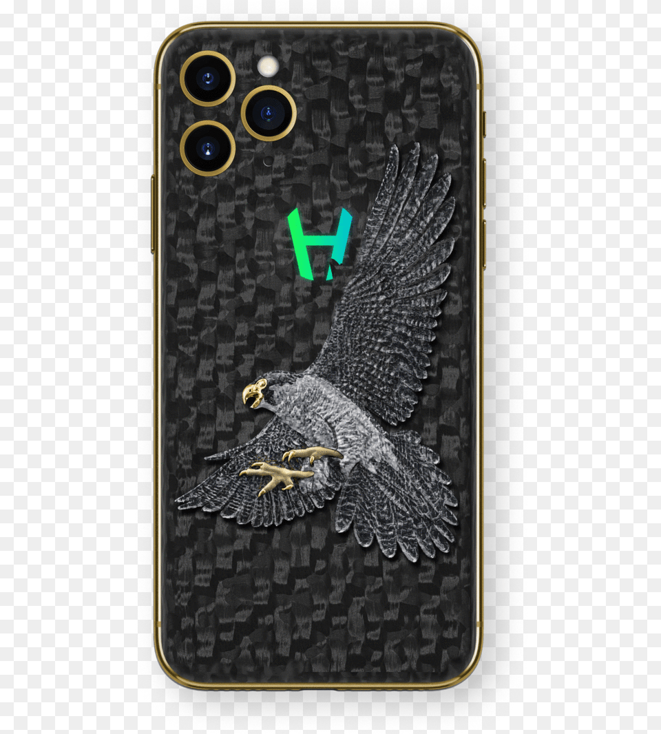Hadoro Iphone 11 Pro Hunting Falcon Yellow Gold Hadoro Iphone 11 Pro, Animal, Bird, Hawk, Electronics Free Png