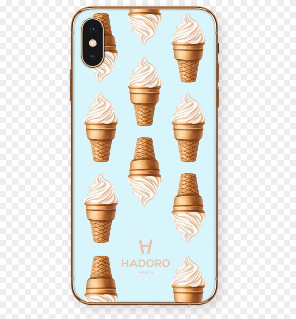 Hadoro Iphone Xs Max Vanilla Cream Cone Without Personalization Soft Serve Ice Creams, Dessert, Food, Ice Cream, Soft Serve Ice Cream Free Transparent Png