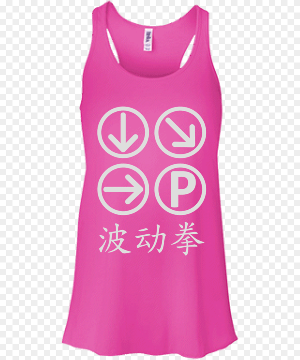 Hadouken T Shirt Mockup Bella Canvas Ladies39 Flowy Racerback Tank, Clothing, Tank Top, Adult, Female Png Image
