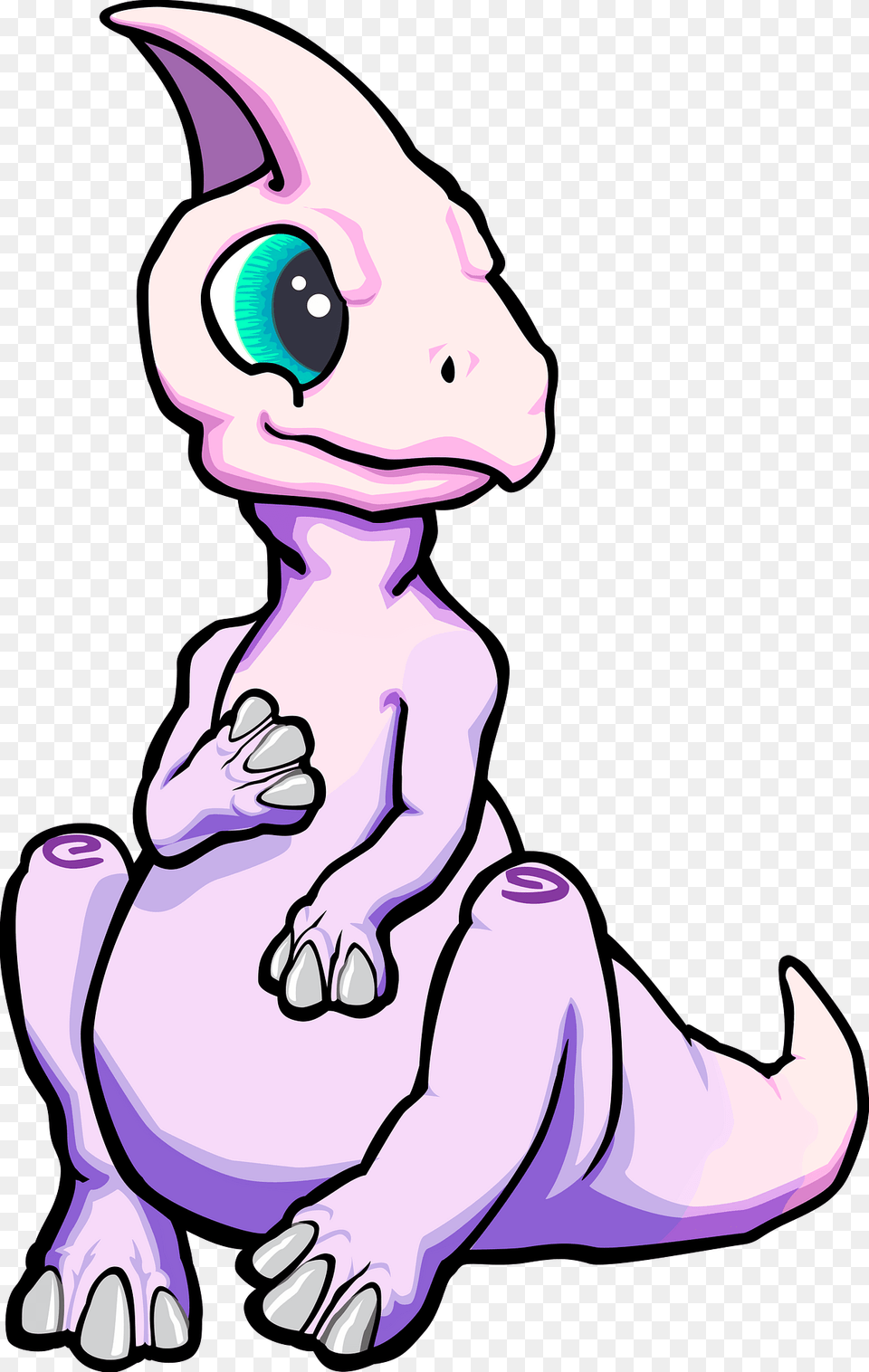 Hadrosaur Sitting Clipart, Baby, Person, Face, Head Free Transparent Png