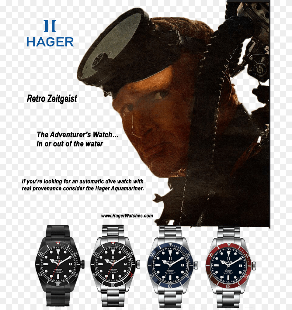 Hager About Time Ad Automatic Dlc Dive Watch, Arm, Body Part, Person, Wristwatch Free Png Download