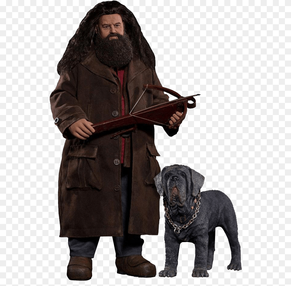 Hagrid And Fang Deluxe 16 Scale Figure Harry Potter Fang And Hagrid, Clothing, Coat, Overcoat, Animal Png Image