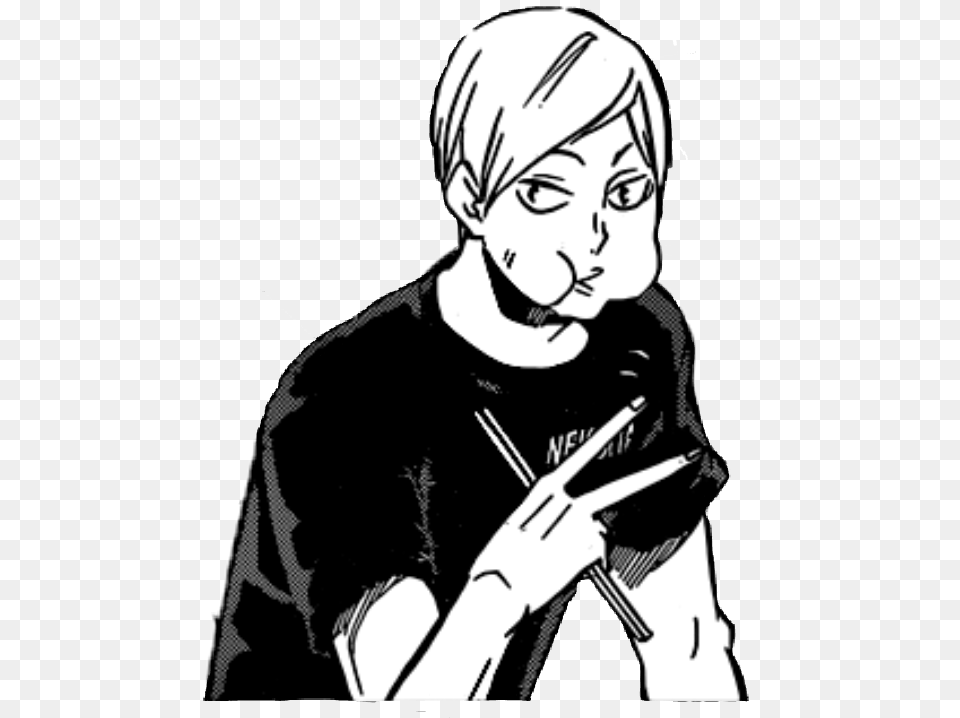 Haikyuu Black And White, Adult, Person, Manga, Man Free Transparent Png