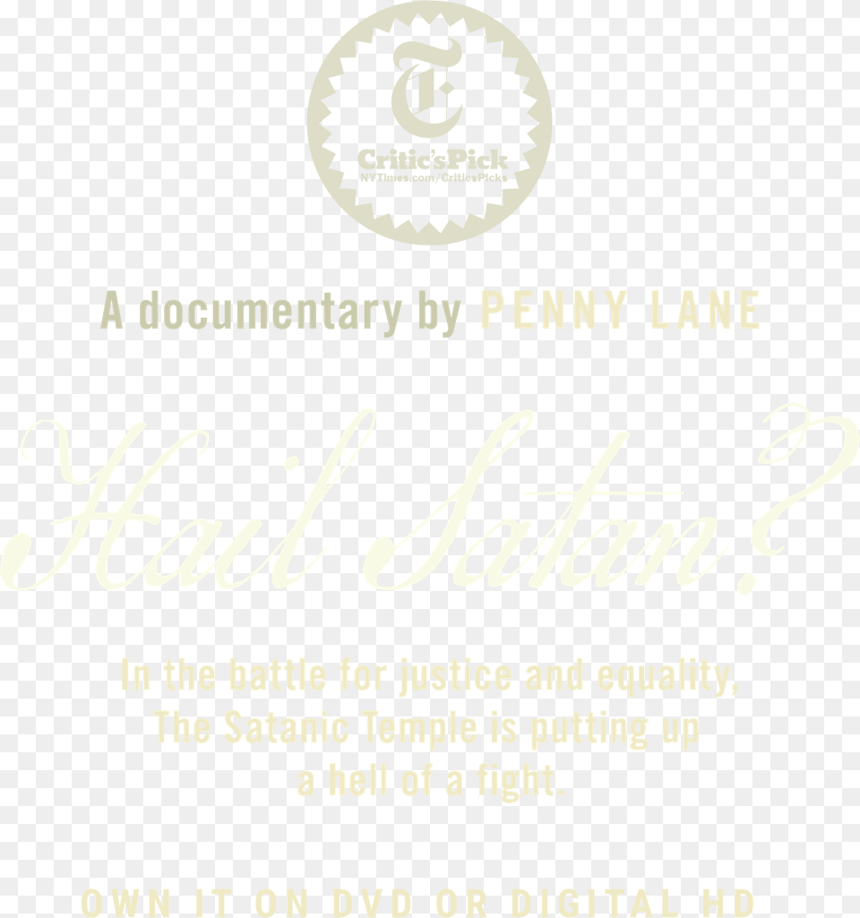 Hail Satan Documentary, Advertisement, Poster, Text Png