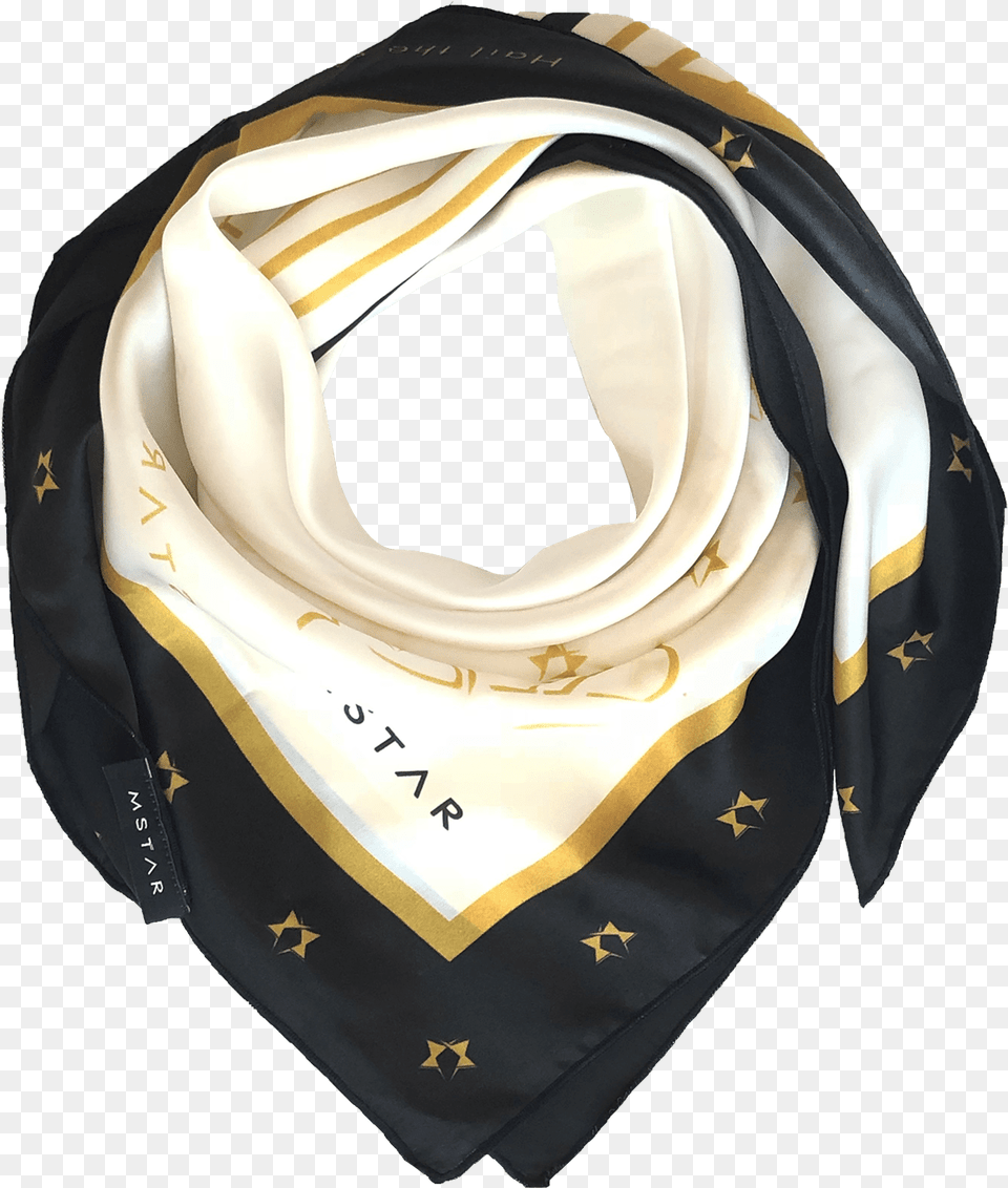Hail The Goddess Black U0026 Gold Woman Silk Scarf Scarf, Clothing, Stole Free Transparent Png