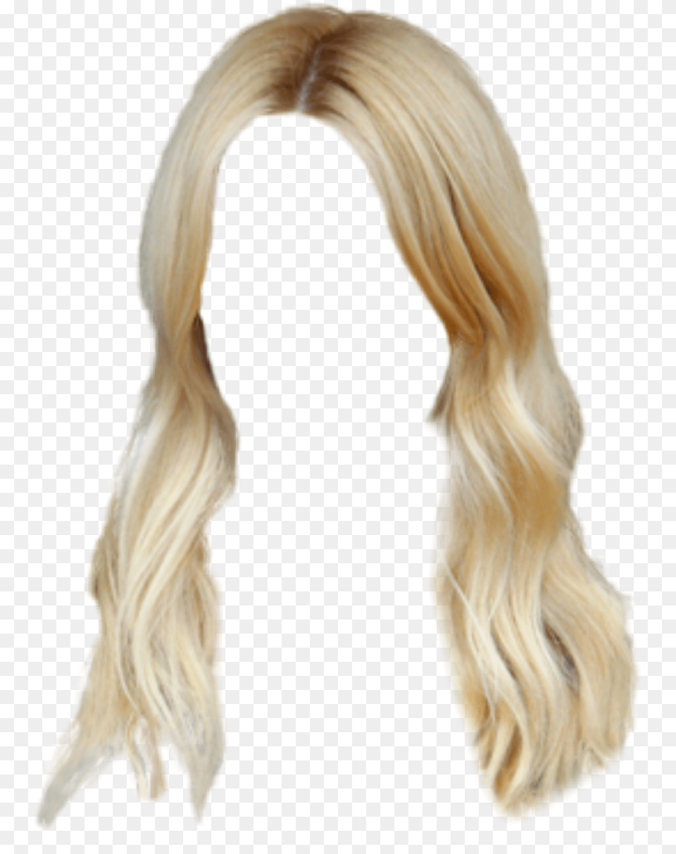 Hair Blondehair Longhair Sticker Use Idk Lace Wig, Adult, Blonde, Female, Person Free Png