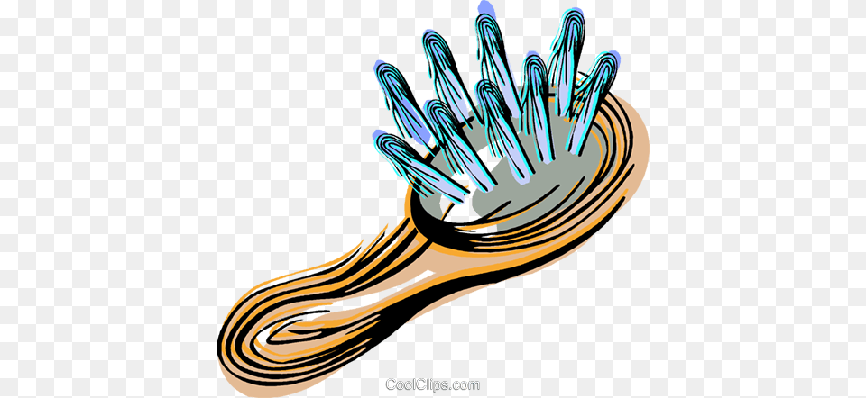 Hair Brush Royalty Vector Clip Art Illustration, Cutlery, Device, Tool, Spoon Free Transparent Png