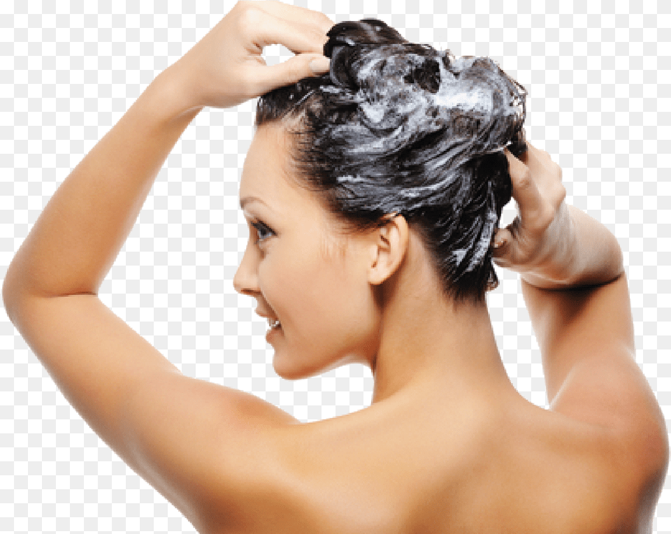 Hair Care Background Woman Washing Hair Transparent, Adult, Female, Person, Head Png