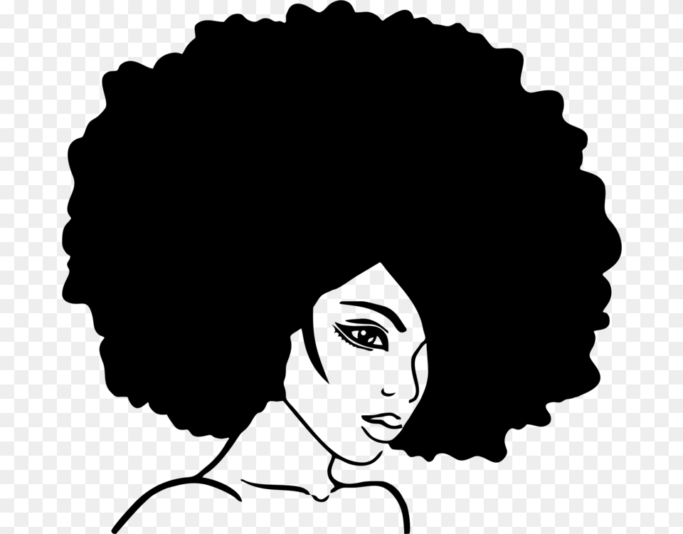 Hair Clipart Afro, Gray Png Image