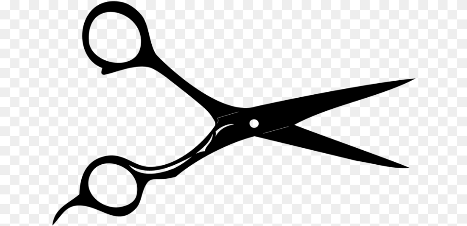 Hair Clipart Hair Salon Hair Cutting Scissors Clipart, Gray Free Png Download