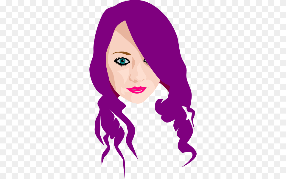 Hair Clipart Purple, Adult, Person, Woman, Female Free Png Download