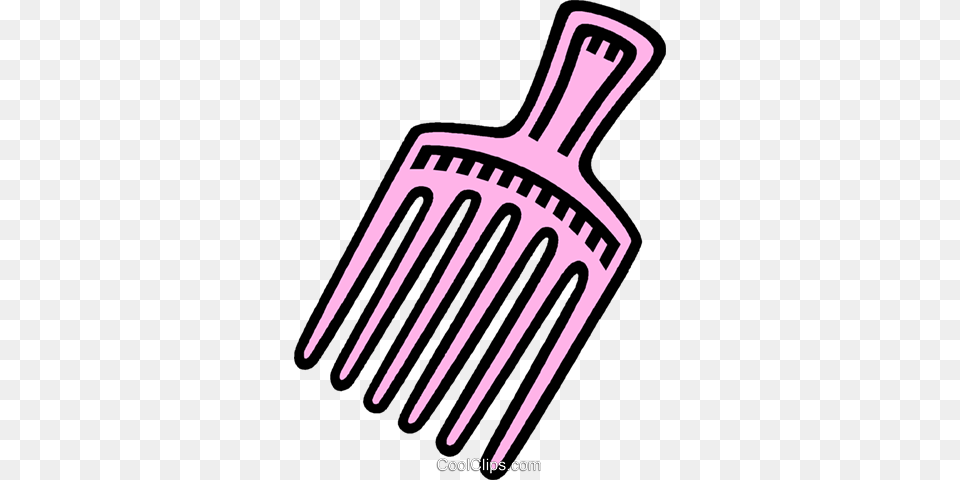 Hair Comb Royalty Vector Clip Art Illustration, Cutlery, Fork, Smoke Pipe Free Transparent Png