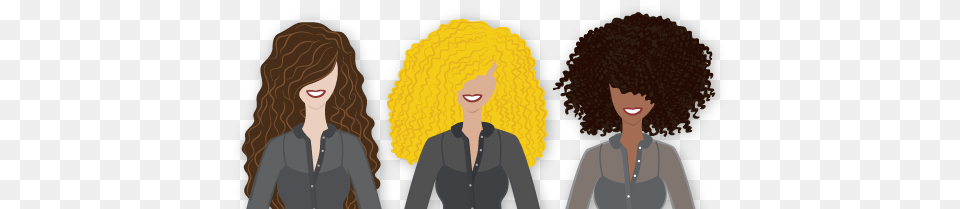 Hair Curls Image Cartoon Curly Hair Girl, Adult, Person, Woman, Female Png