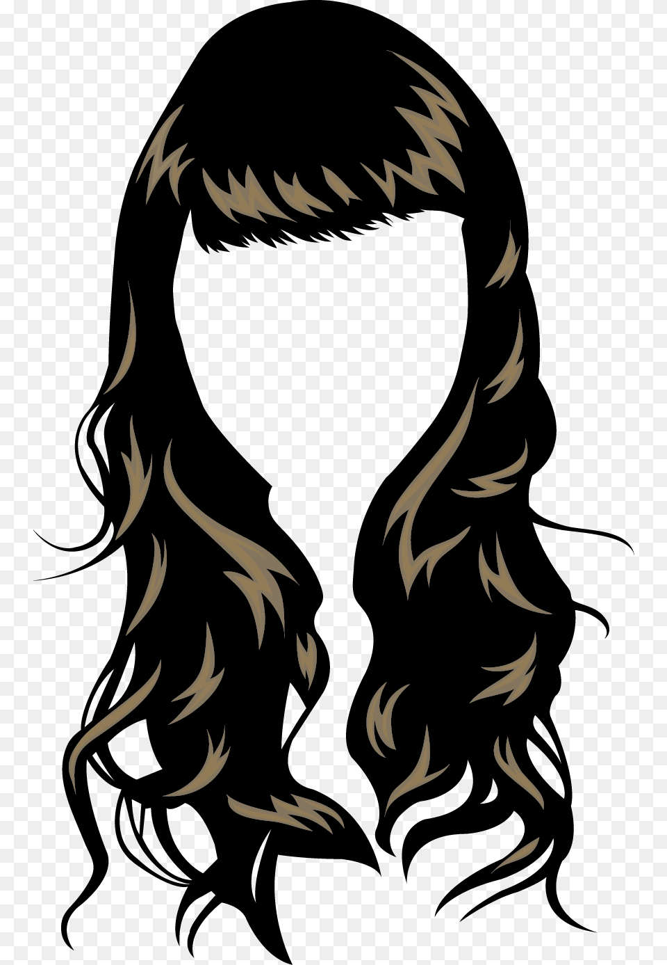 Hair Download Women Hair Vector, Stencil, Adult, Female, Person Free Png