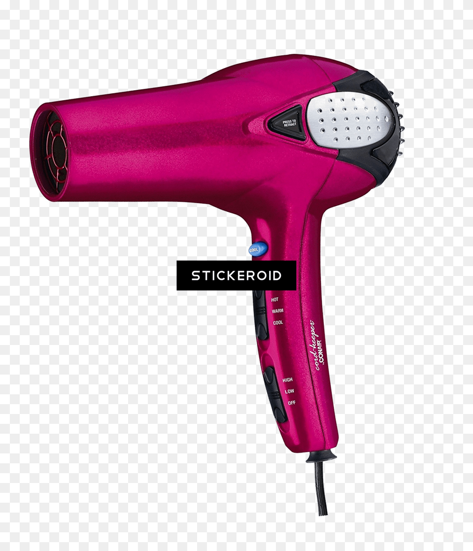 Hair Dryer Electronics Clipart Hair Dryer, Appliance, Blow Dryer, Device, Electrical Device Png