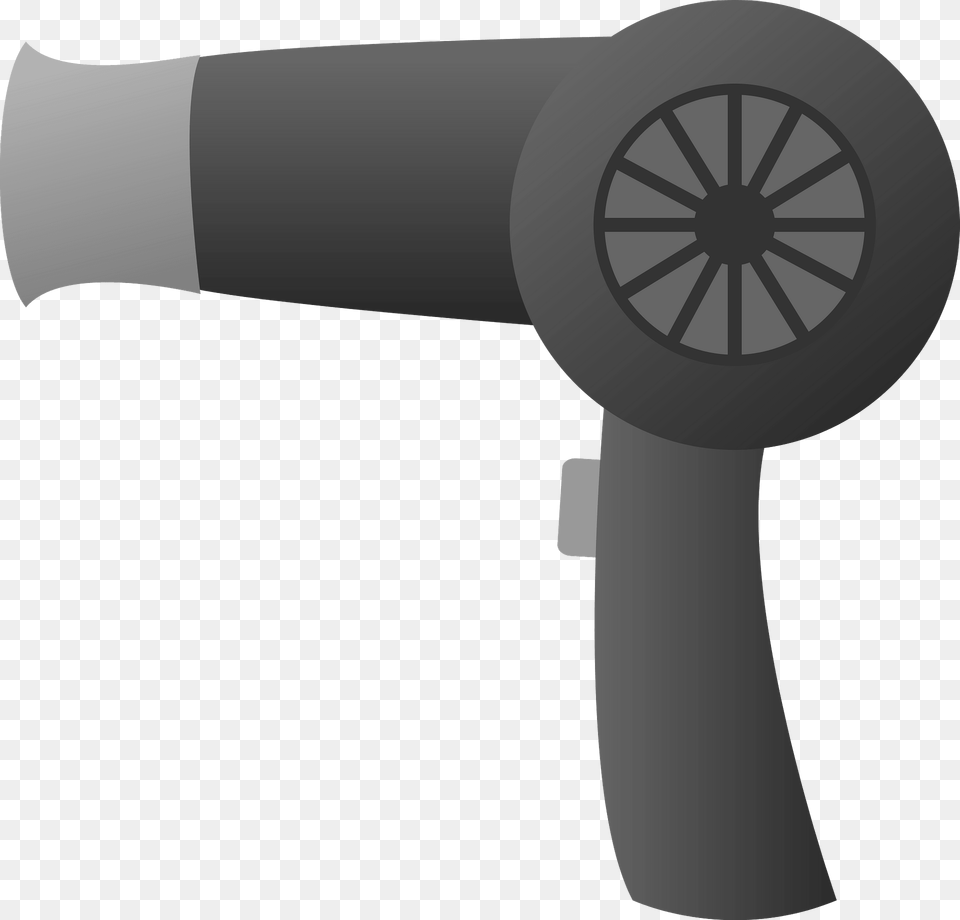 Hair Dryer Grayscale Clipart, Appliance, Device, Electrical Device, Blow Dryer Free Png Download