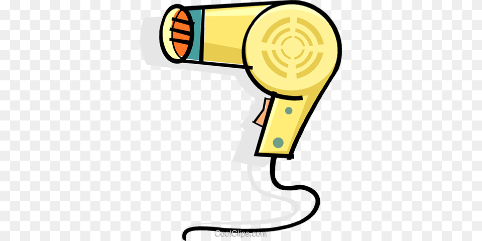 Hair Dryer Royalty Vector Clip Art Illustration Secador Clipart, Appliance, Device, Electrical Device, Blow Dryer Free Png