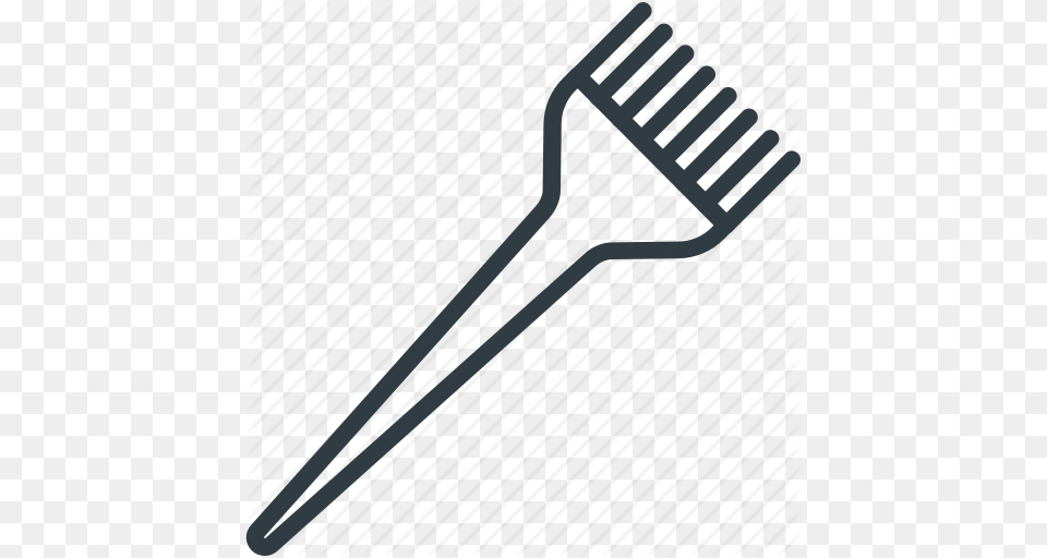 Hair Dye Hair Dye Brush Hair Salon Tinting Tinting Brush Icon, Device, Tool, Cutlery, Fork Free Png Download