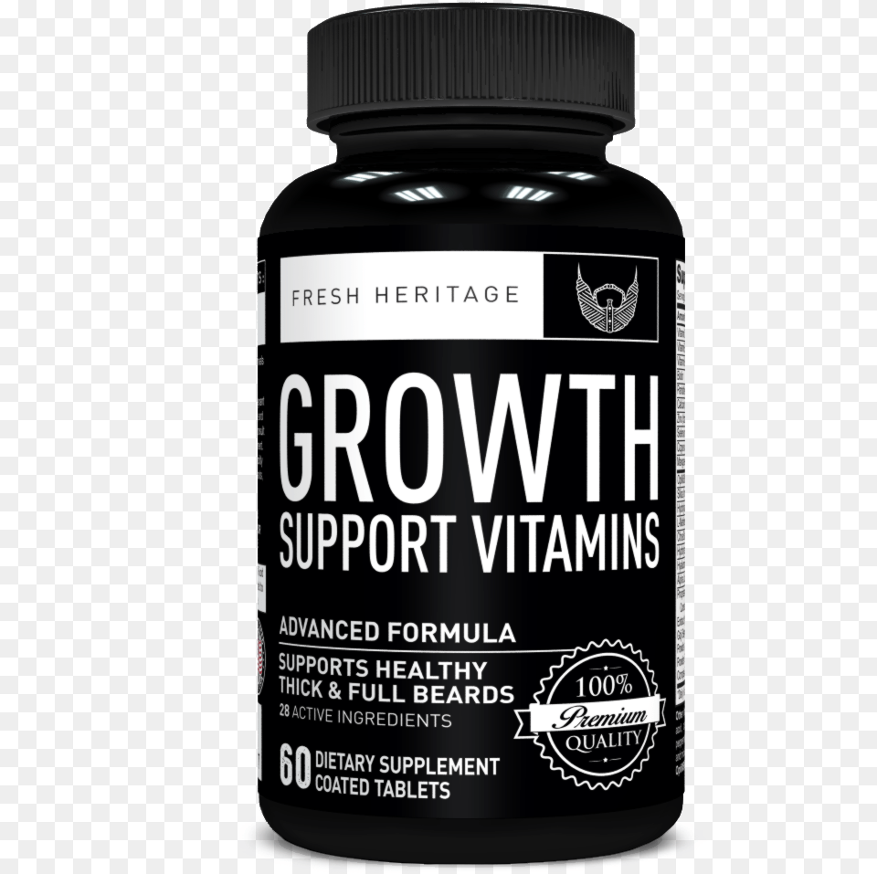 Hair Growth Support Vitamins Beard, Bottle, Shaker, Astragalus, Flower Free Transparent Png