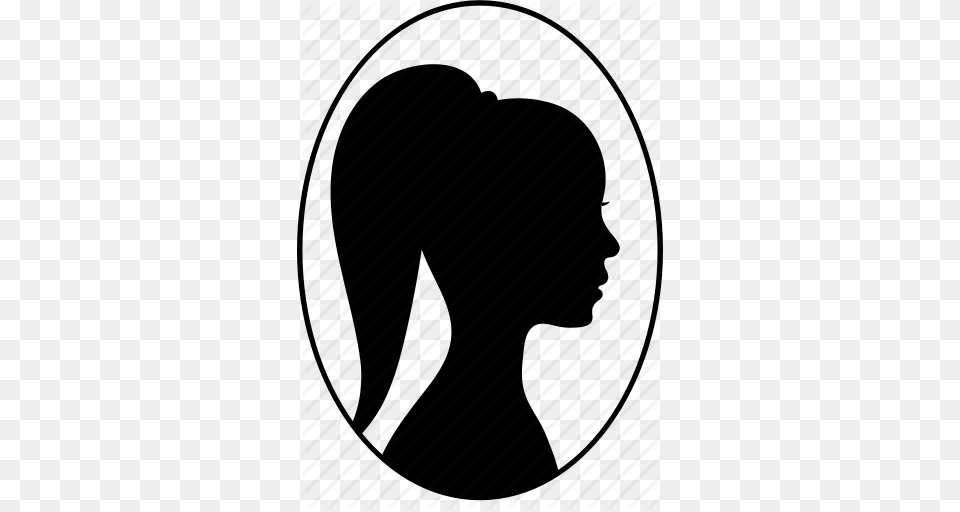 Hair Hair Style Hairstyle Ponytail Icon, Silhouette, Animal, Elephant, Mammal Png