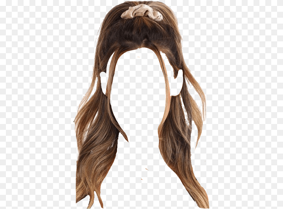 Hair Illustration Half Up Half Down Scrunchie Hair, Adult, Female, Person, Woman Png Image