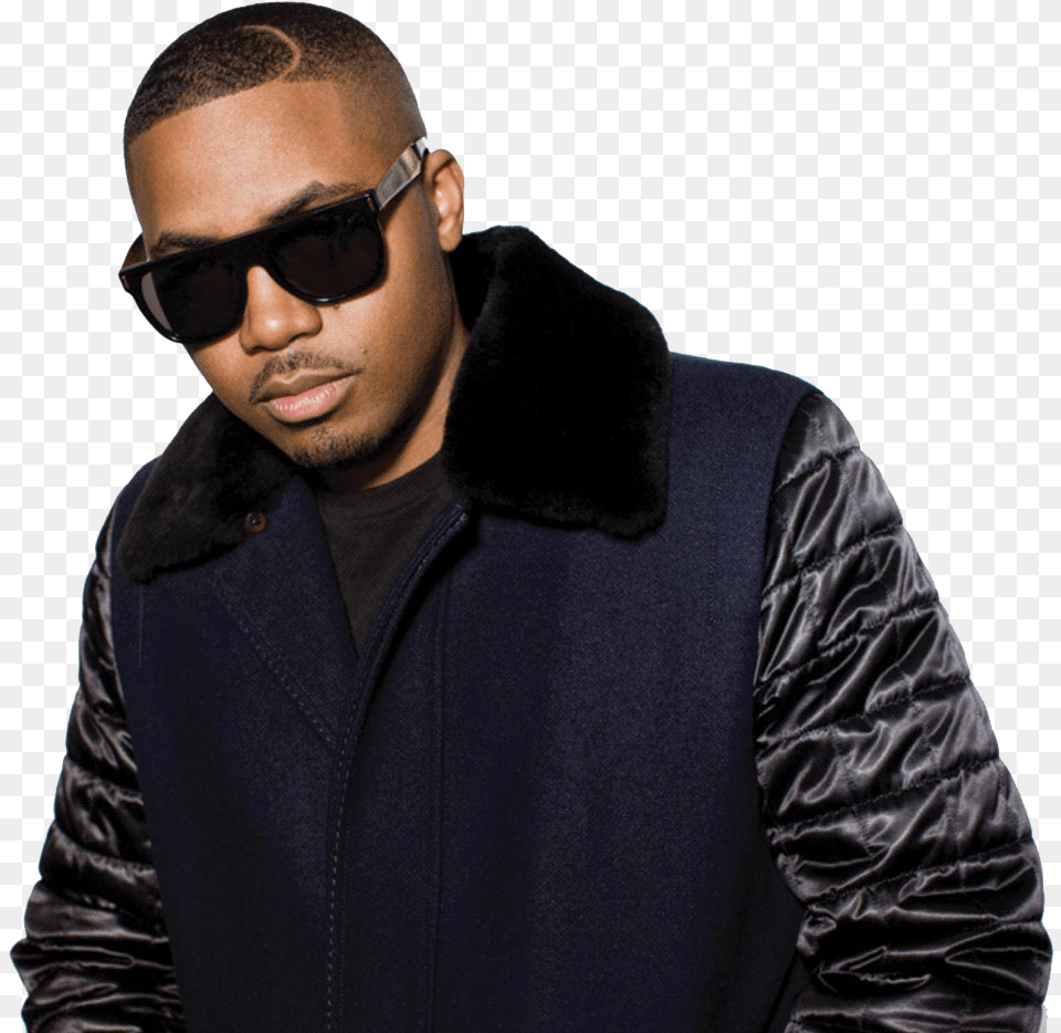 Hair Nas Hairstyle Barber Rapper File Hd Clipart Rapper Nas, Accessories, Jacket, Coat, Clothing Free Png Download