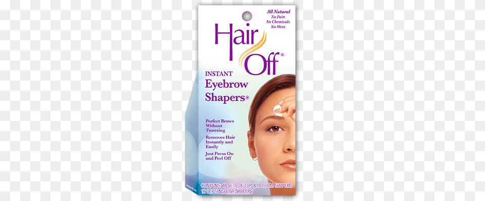 Hair Off Instant Eyebrow Shapers Hair Off, Adult, Advertisement, Female, Person Free Transparent Png