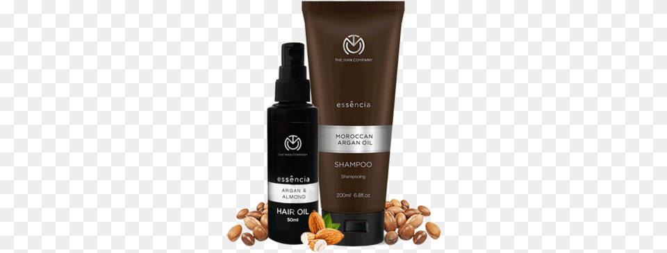 Hair Oil And Shampoo Set Man Company Argan And Almond Oil, Bottle, Cosmetics, Perfume, Food Free Png Download