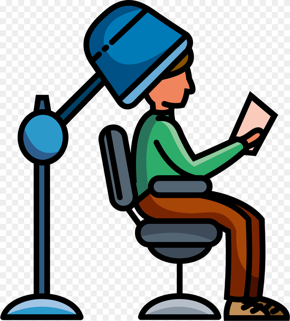 Hair Salon Clipart, Person, Reading, Lighting, Lamp Free Transparent Png