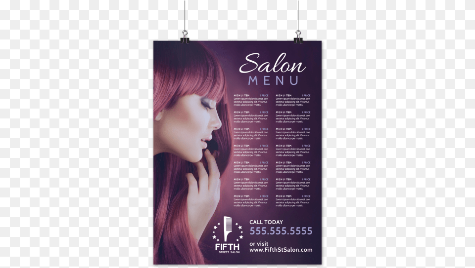 Hair Salon Menu Poster Template Mycreativeshop Beauty Salon Price List Poster, Advertisement, Adult, Female, Person Png