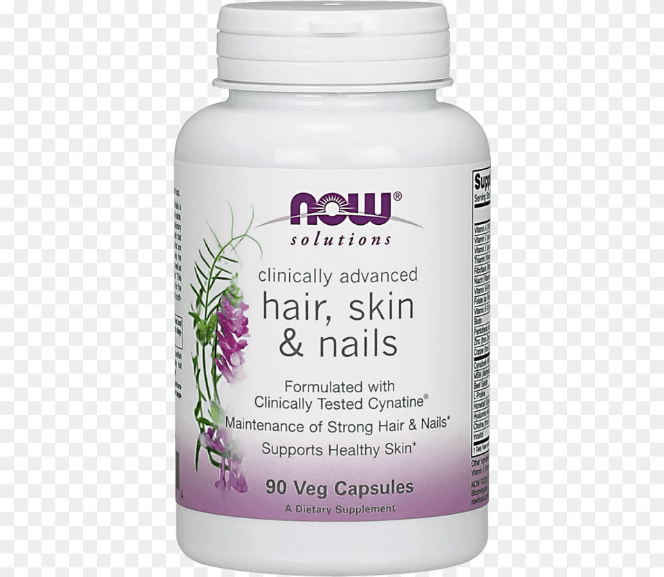 Hair Skin Amp Nails Capsules Now Foods Hair Skin Amp Nails Solutions 90 Caps, Astragalus, Flower, Herbal, Herbs Png Image
