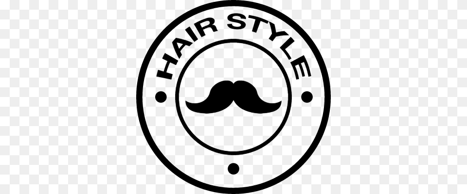 Hair Style Badge With A Mustache Vector Bigote Barberia Dibujo, Gray Png Image
