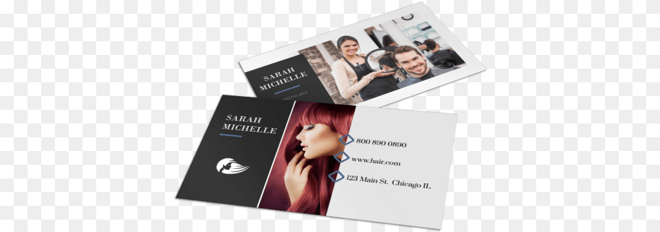 Hair Stylist Business Card Template Preview, Adult, Poster, Person, Woman Png Image