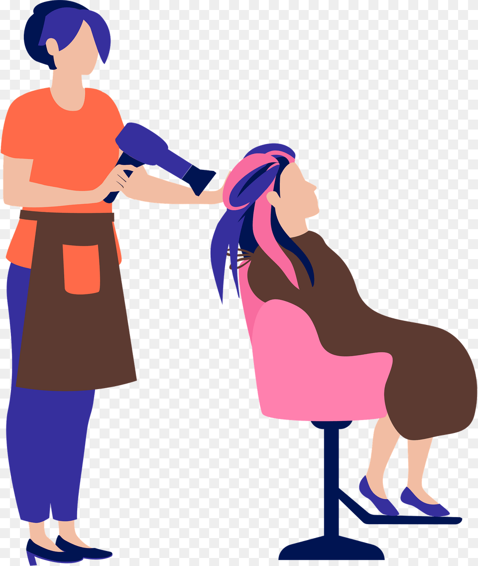 Hair Stylist Clipart, Hairdresser, Person, Adult, Female Free Png
