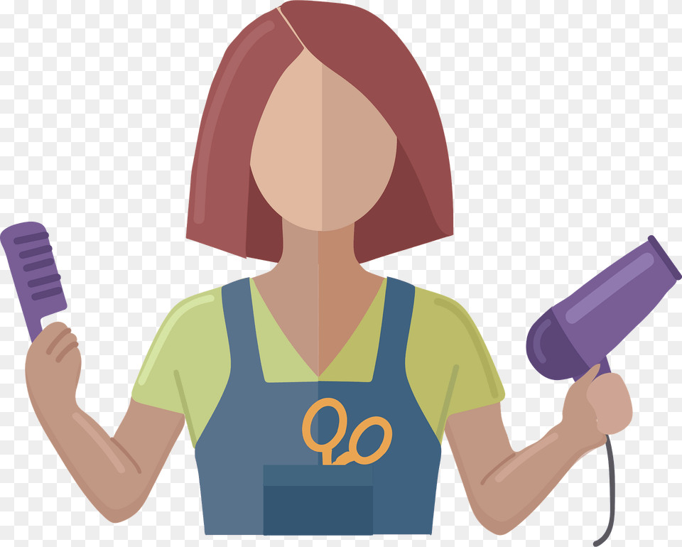 Hair Stylist Clipart, Cleaning, Person, Body Part, Face Png Image