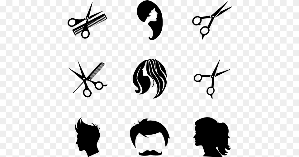 Hair Stylist Hair Stylist Icons, Gray Free Png
