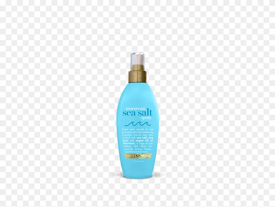 Hair Texturizing Moroccan Sea Salt Spray For Easy Beach Waves, Bottle, Lotion, Cosmetics, Perfume Png