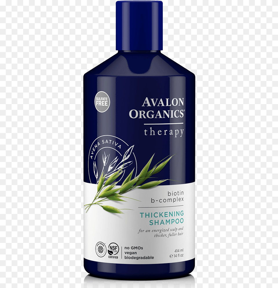 Hair Thickening Shampoo Avalon Organics Dandruff Shampoo, Bottle, Cosmetics, Perfume Png Image