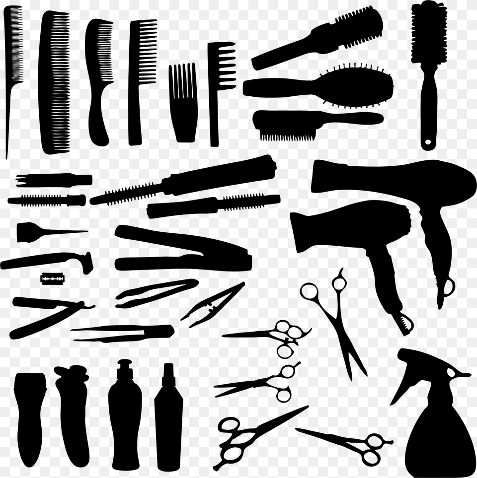 Hair Tools And Accessories Hair Styling Tools Clip Art, Gray Png