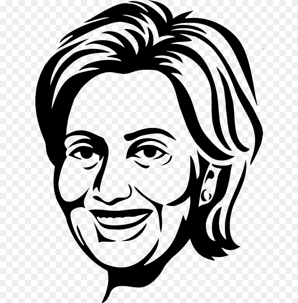 Hair United Clinton Tshirt Face States Hillary Hillary Clinton Clip Art, Drawing, Head, Person, Photography Png
