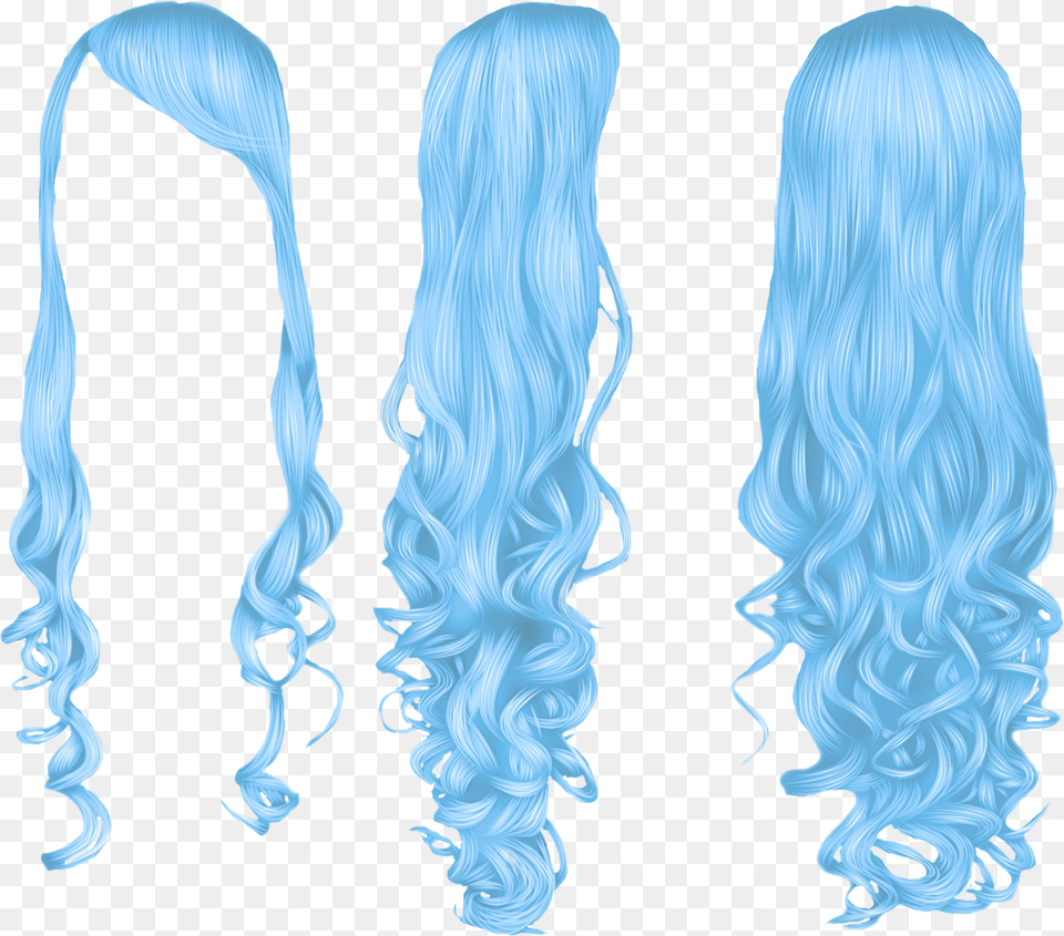 Hair Wig Blue Anime Hair, Adult, Female, Person, Woman Free Png Download