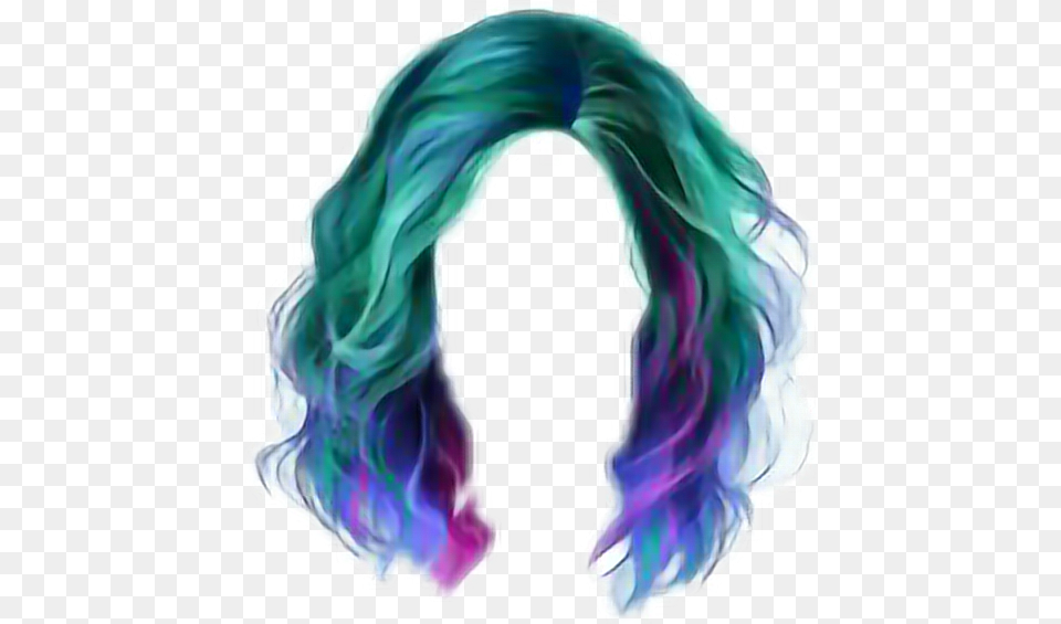 Hair Wig Blue Hair, Person, Accessories, Clothing, Scarf Free Png Download