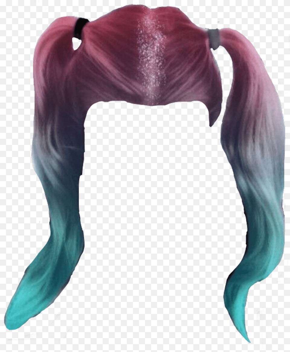Hair Wig Weave Snatched Blue Pink Pigtails Freetoedit Pink And Blue Weave, Face, Head, Person, Adult Free Png