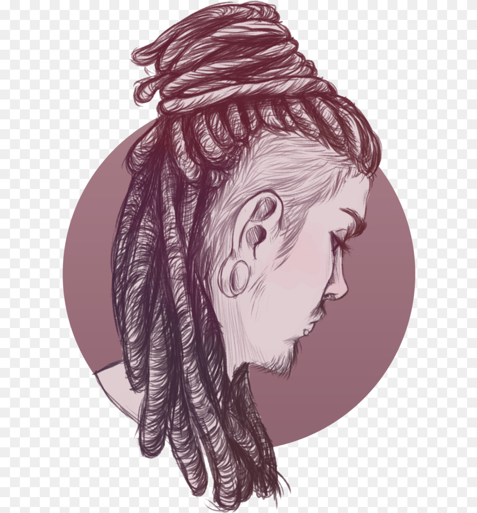 Hairblack Illustrationearartwork Dreads Hair Cartoon, Adult, Person, Woman, Female Png