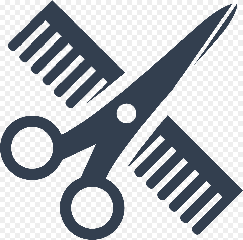 Hairbrush Clipart Dog Brush Comb And Scissors, Blade, Shears, Weapon Png Image
