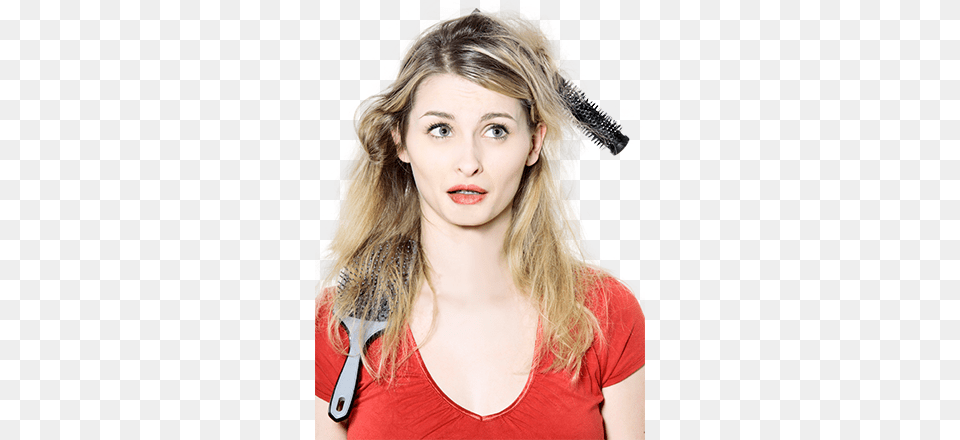 Hairbrush Tangled In Hair, Adult, Female, Person, Woman Free Transparent Png